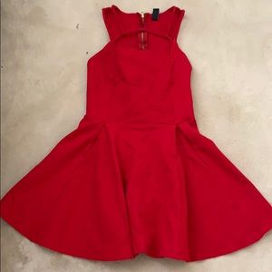 Red mini dress